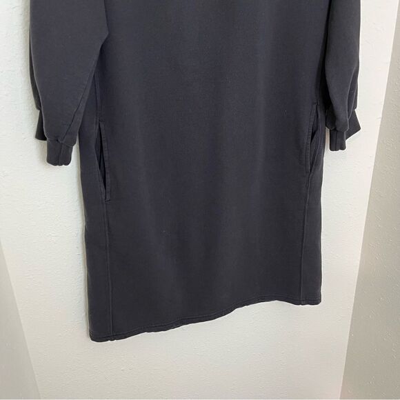 Pact Distressed Grey Pouf Sleeve Sweater Dress - Picture 4 of 7